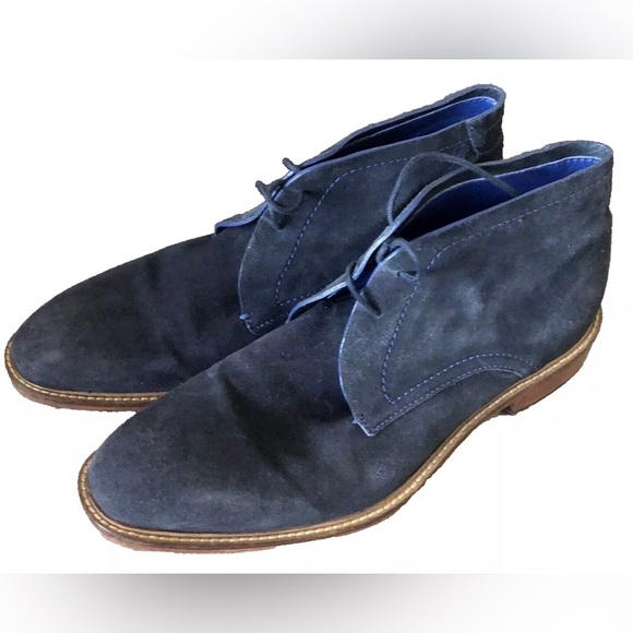 TED BAKER Men’s Shoes TORSDI 3 SUEDE ANKLE Blue Chukka Boots Size 10 - Picture 5 of 12